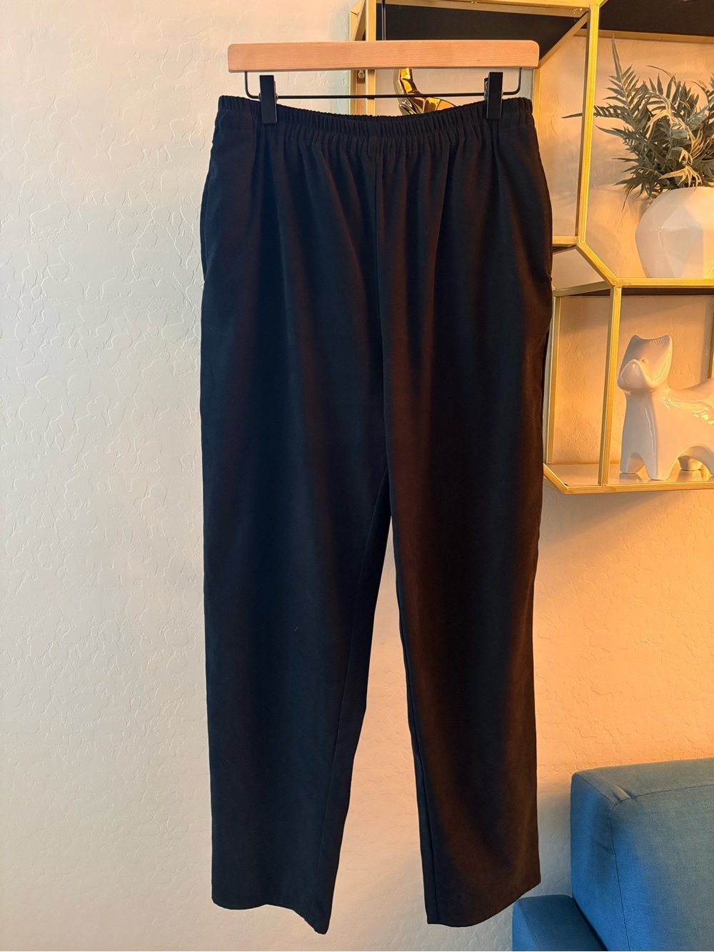 Vintage Bob Mackie Wearable Art Elastic Waist Black Casual Pants size small S